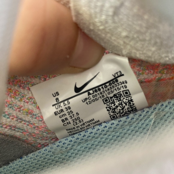 Nike Air VaporMax Flyknit 3 Sunset Pulse Women’s 8 - Picture 6 of 6